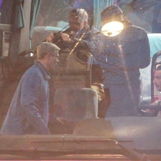 Brad Pitt Filming A Scene for War Machine