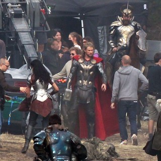 Filming Scenes for The Movie Thor: The Dark World