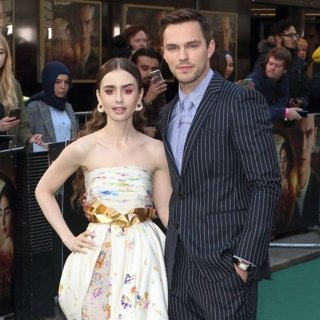Lily Collins, Nicholas Hoult in UK Premiere of Tolkien - Arrivals
