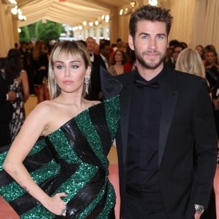 Miley Cyrus, Liam Hemsworth in The 2019 Met Gala Celebrating Camp: Notes on Fashion