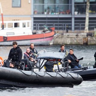 Dominic Cooper Filming Stratton