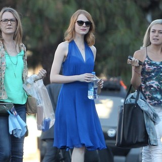 Ryan Gosling and Emma Stone On The Set of La La Land