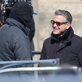 On The Set of Movie The Monuments Men