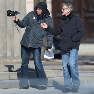 On The Set of Movie The Monuments Men