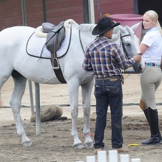 Filming Scenes at A Horse Ranch for Movie Unforgettable