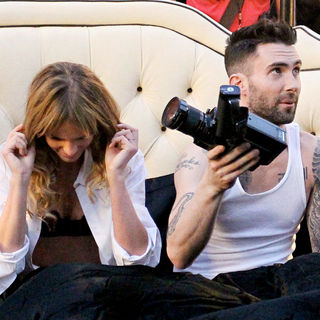 Shooting Scenes for Maroon 5's Upcoming Music Video "Never Gonna Leave This Bed"