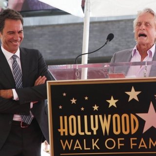 Eric McCormack, Michael Douglas in Eric McCormack Honoured with A Star on The Hollywood Walk of Fame