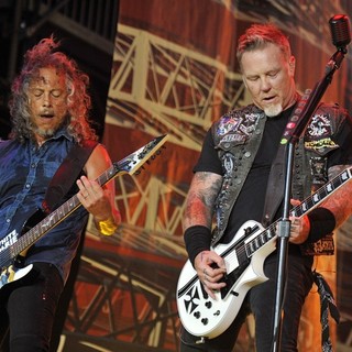 Kirk Hammett, James Hetfield, Metallica in Lollapalooza Festival 2015 - Performances