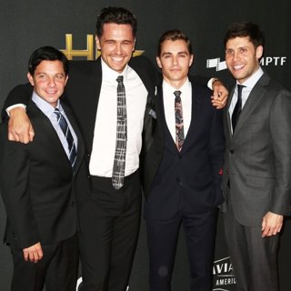 Scott Neustadter, James Franco, Dave Franco, Michael H. Weber in 21st Annual Hollywood Film Awards - Arrivals