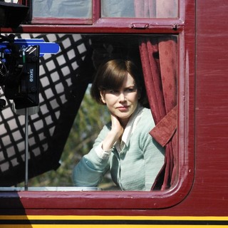 Nicole Kidman Filming A Train Scene from The Movie The Railway Man