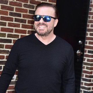 Ricky Gervais at The Late Show with Stephen Colbert