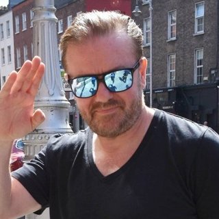 Ricky Gervais Arrives at The Merrion