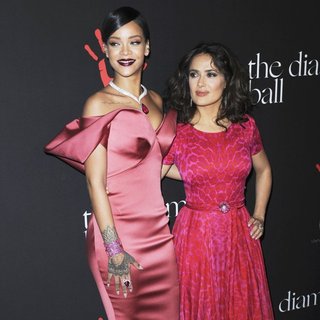 Rihanna, Salma Hayek in Rihanna's First Annual Diamond Ball Benefitting The Clara Lionel Foundation