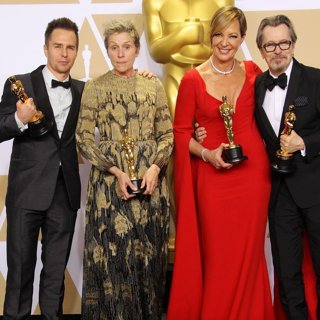 Sam Rockwell, Frances McDormand, Allison Janney, Gary Oldman in 90th Annual Academy Awards - Press Room