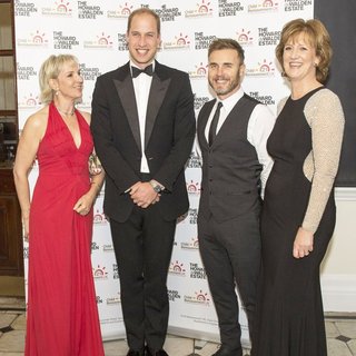 Julia Samuel, Prince William, Gary Barlow, Ann Chalmers in Child Bereavement UK's 21st Birthday Dinner