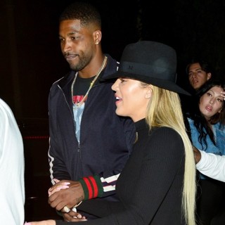 Khloe Kardashian and Tristan Thompson Leaving Lure Night Club
