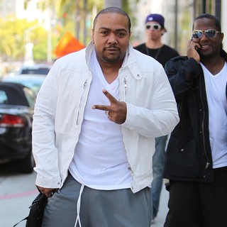 Timbaland in Timbaland Shopping at Louis Vuitton on Rodeo Drive