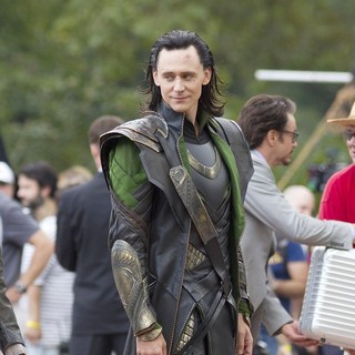 Actors on The Set of The Avengers Shooting on Location in Manhattan