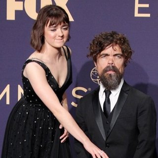 Maisie Williams, Peter Dinklage in 71st Emmy Awards - Press Room