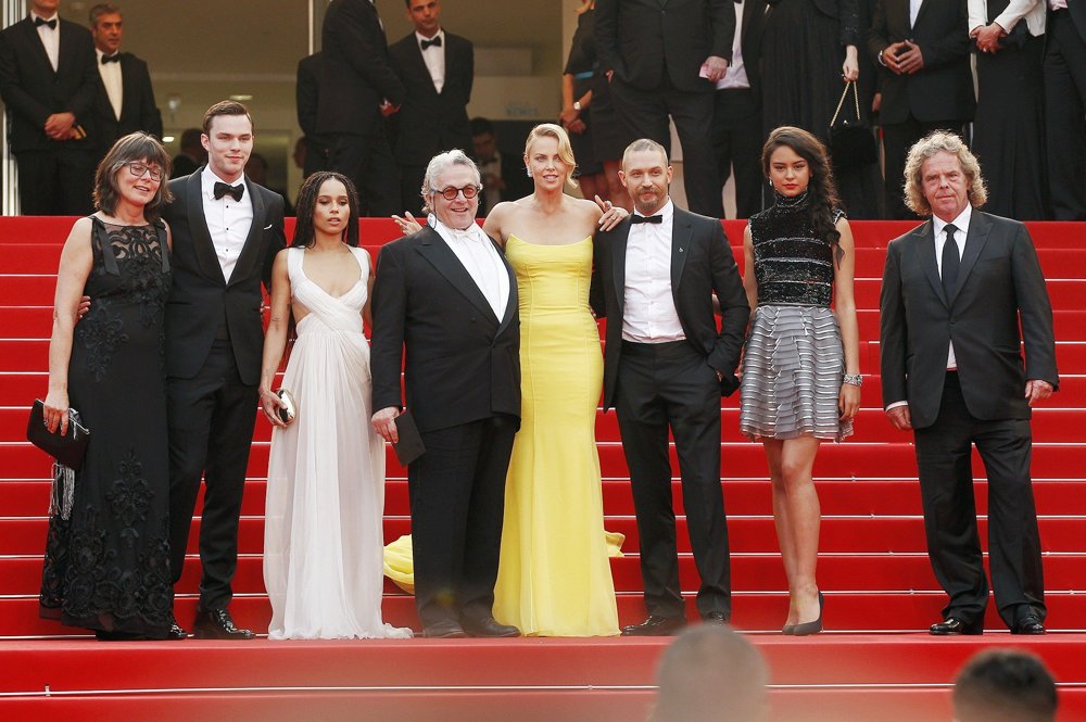 Margaret Sixel;Nicholas Hoult;Zoe Kravitz;George Miller;Charlize Theron;Tom Hardy;Courtney Eaton;Doug Mitchell;<br>68th Annual Cannes Film Festival - Mad Max: Fury Road - Premiere