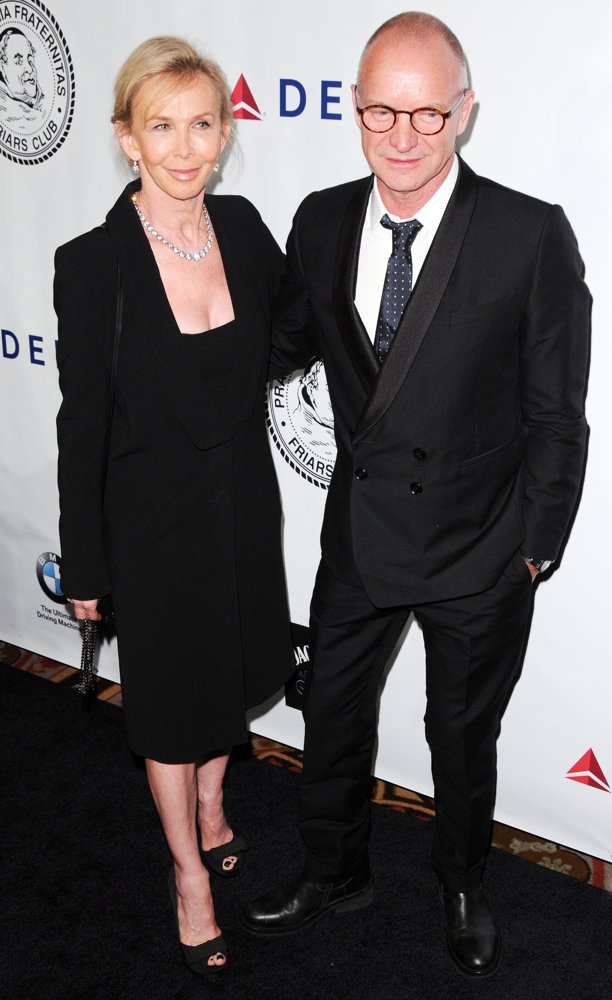 Trudie Styler;Sting;<br>Friars Foundation Gala Honoring Robert De Niro and Carlos Slim - Red Carpet Arrivals