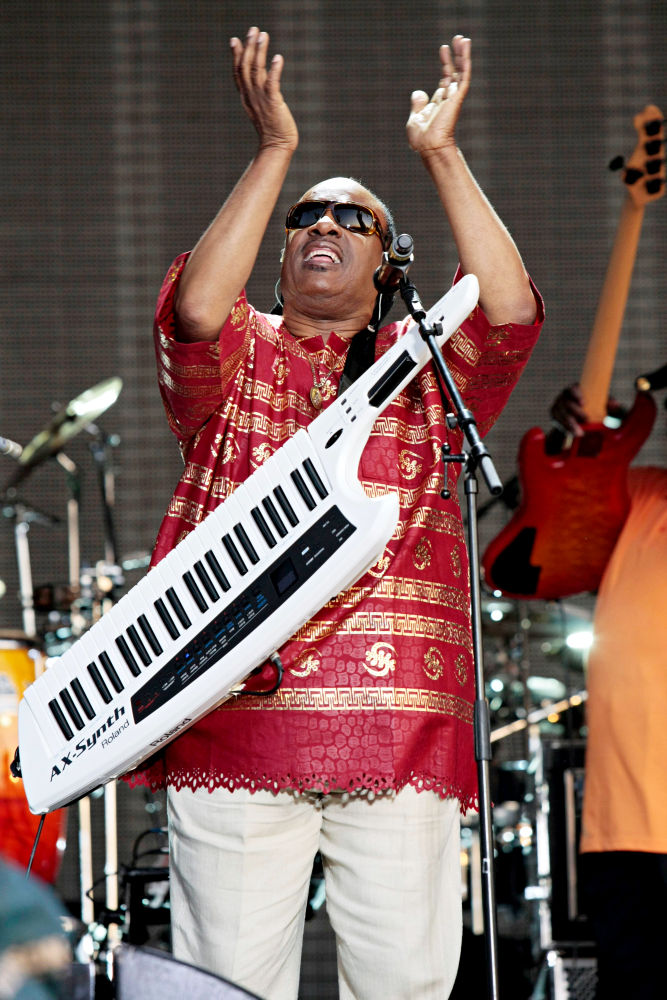 Stevie Wonder Campaigning for Books for Blinds