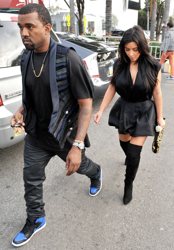 Kanye West and Kim Kardashian Leaving Kung Pao Bistro