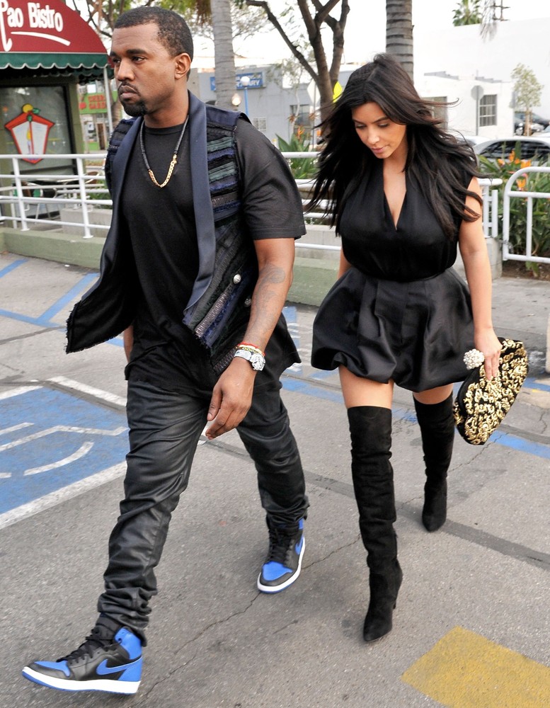 Kanye West and Kim Kardashian Leaving Kung Pao Bistro